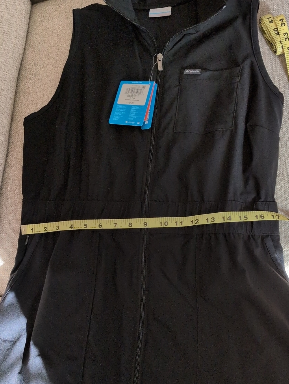 Columbia Black Leslie Falls II Active Zip-Front Vest Dress - Picture 12 of 16